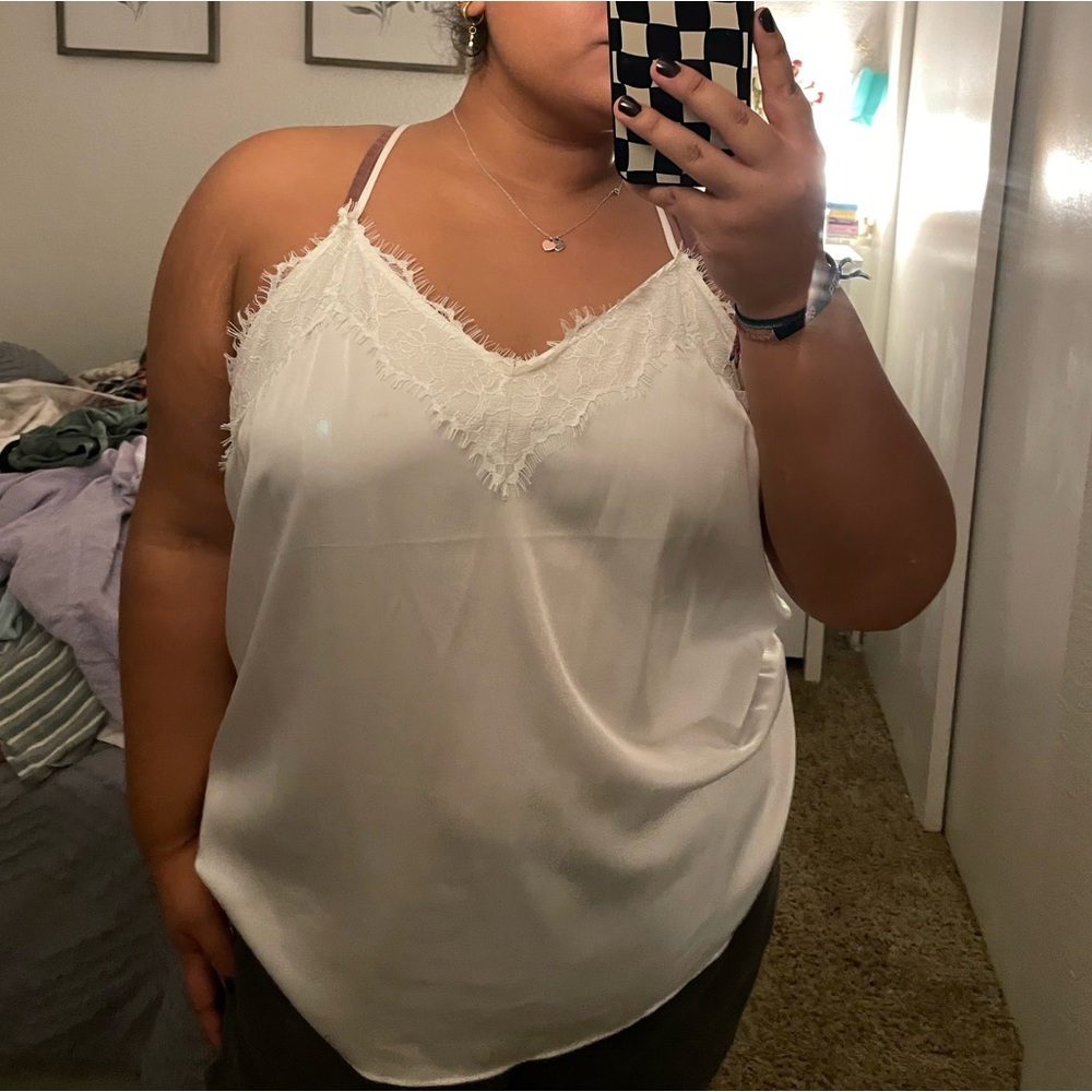EXPRESS white lace camisole